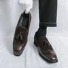 Business Men Formal Shoes Black and Brown Casual Patchwork Fashionable Lofu Shoes Social Shoes Size 38-46 Men Shoes