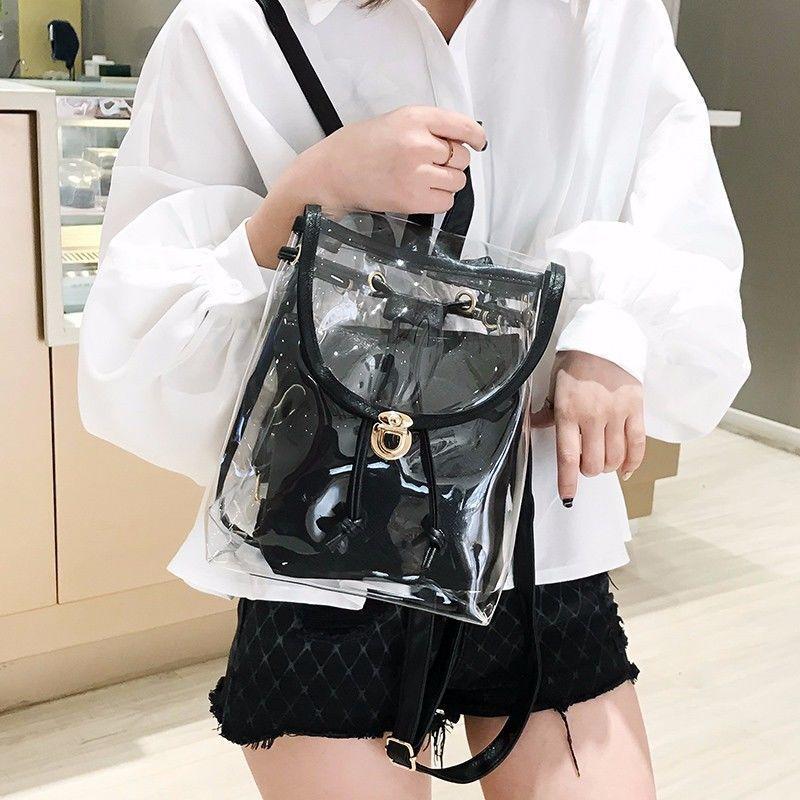 Рюкзак Девочка 2025 Лето Новая Мода Универсальный Прозрачный Желе Корейская Версия Студенческая Школьная Сумка Модный Маленький Рюкзак