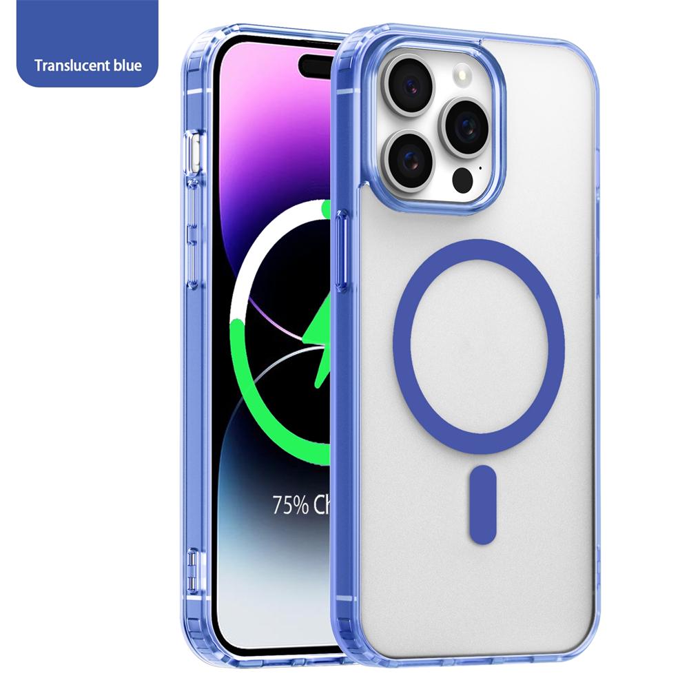 Luxury Wireless Charge For Magsafe Phone Case for iPhone 17 16 15 14 Pro Max Plus Transparent Magnetic Electroplate Bumper Cover
