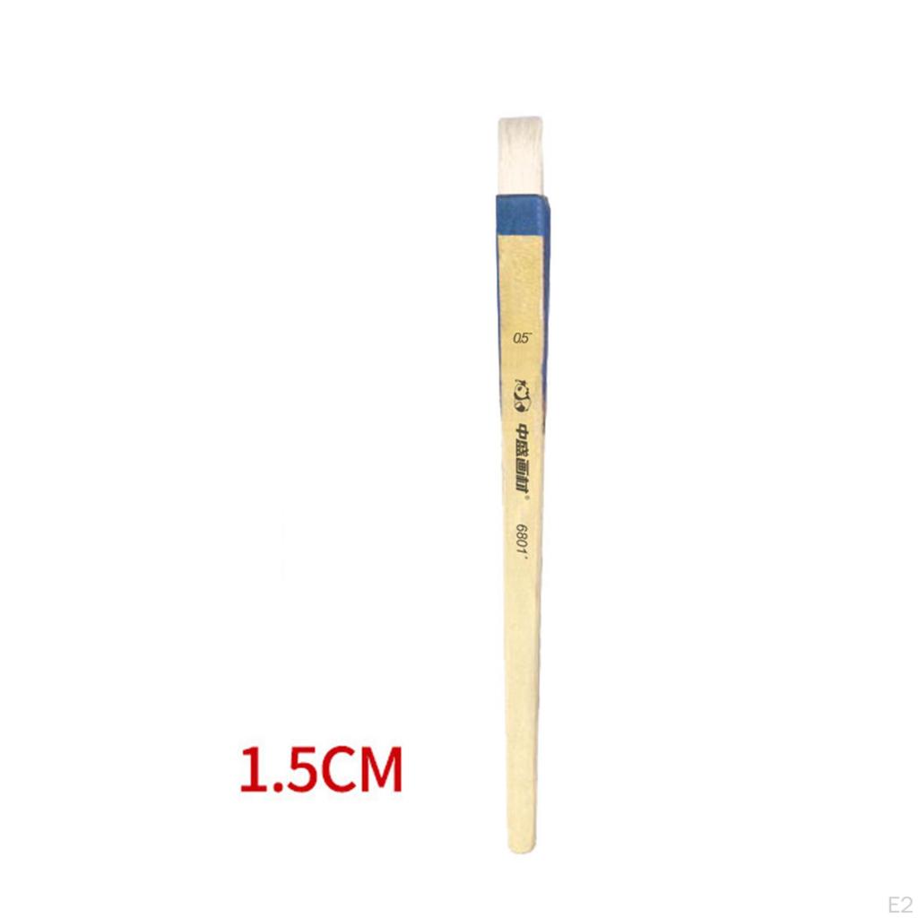 8Pcs Goats Hair Watercolor Paint Brush Wood Sturdy Pen for Oil Water Artists