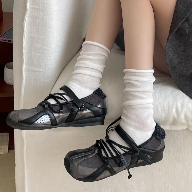 Fashion Women's Sneakers 2025 Designer Casual Sports Shoes Mary Janes Spring New Soft Ballet Flats Fashion Comfortable Women Flats