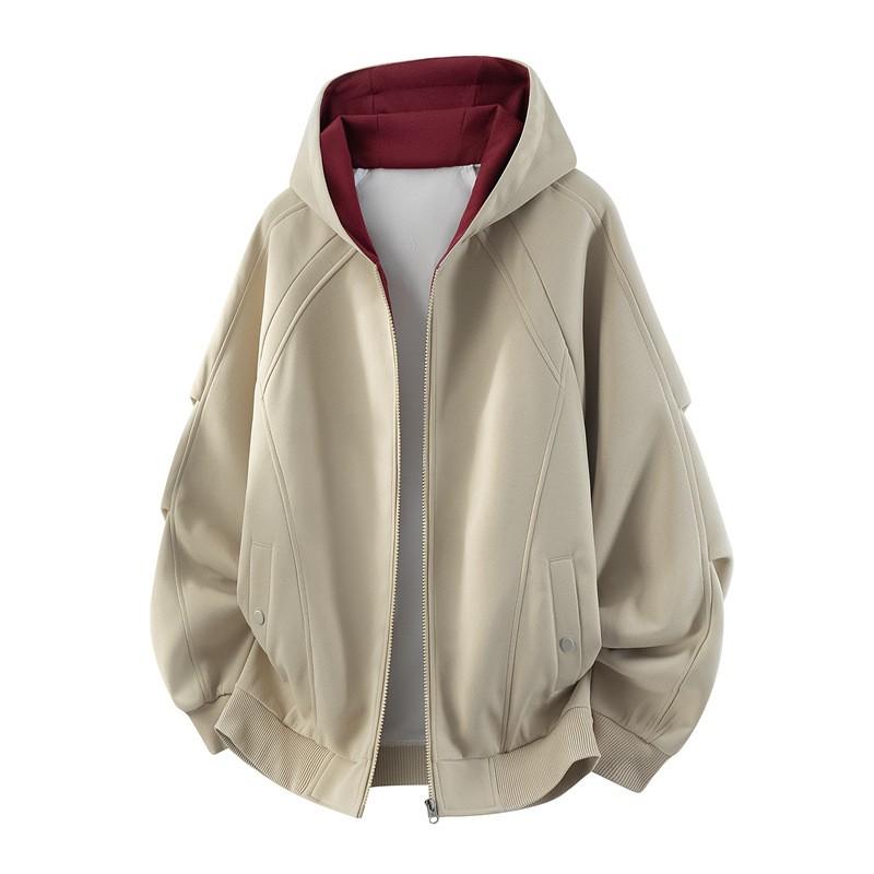 Mens Oversized Hooded Loose Casual Sport Jacket Trendy Plus Size Outerwear