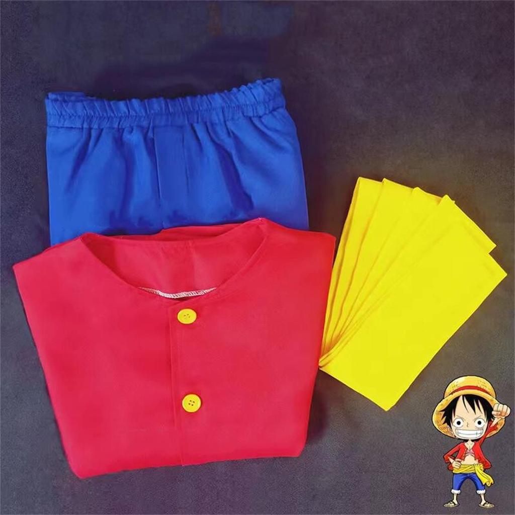 Essri One Piece Luffy Cosplay Monkey Anime Costume for School Cultural Travel and Christmas Costume, D. Luffy, Festivals, Festivals, Festivals,