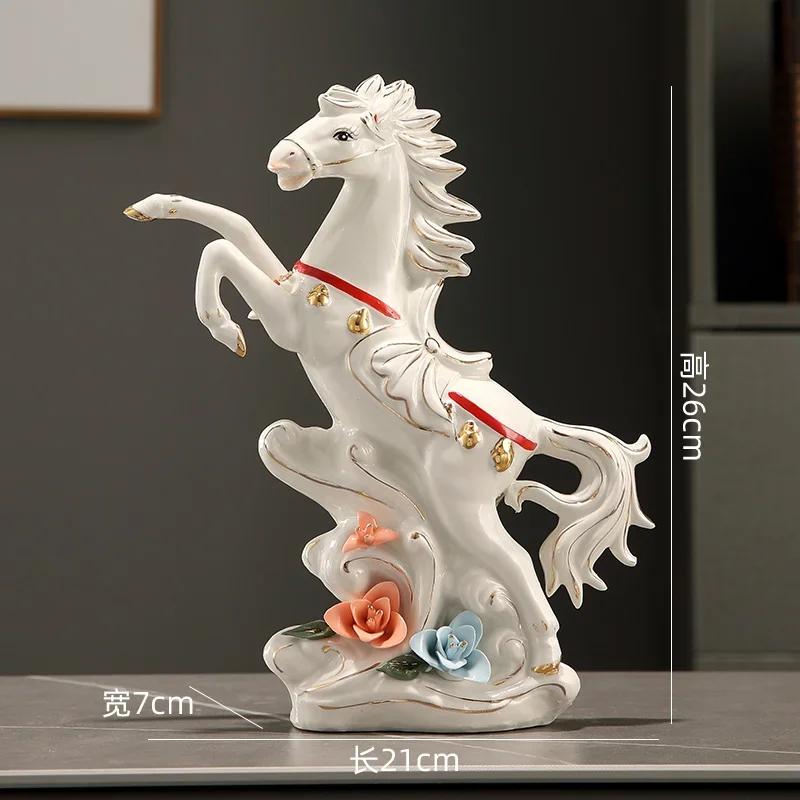 

1 шт. керамический зодиакальный конь, украшение, бионический, современный, креативный, для дома, телевизора, шкафа, прихожей, спальни, офиса, рабочего стола, подарков для бутика