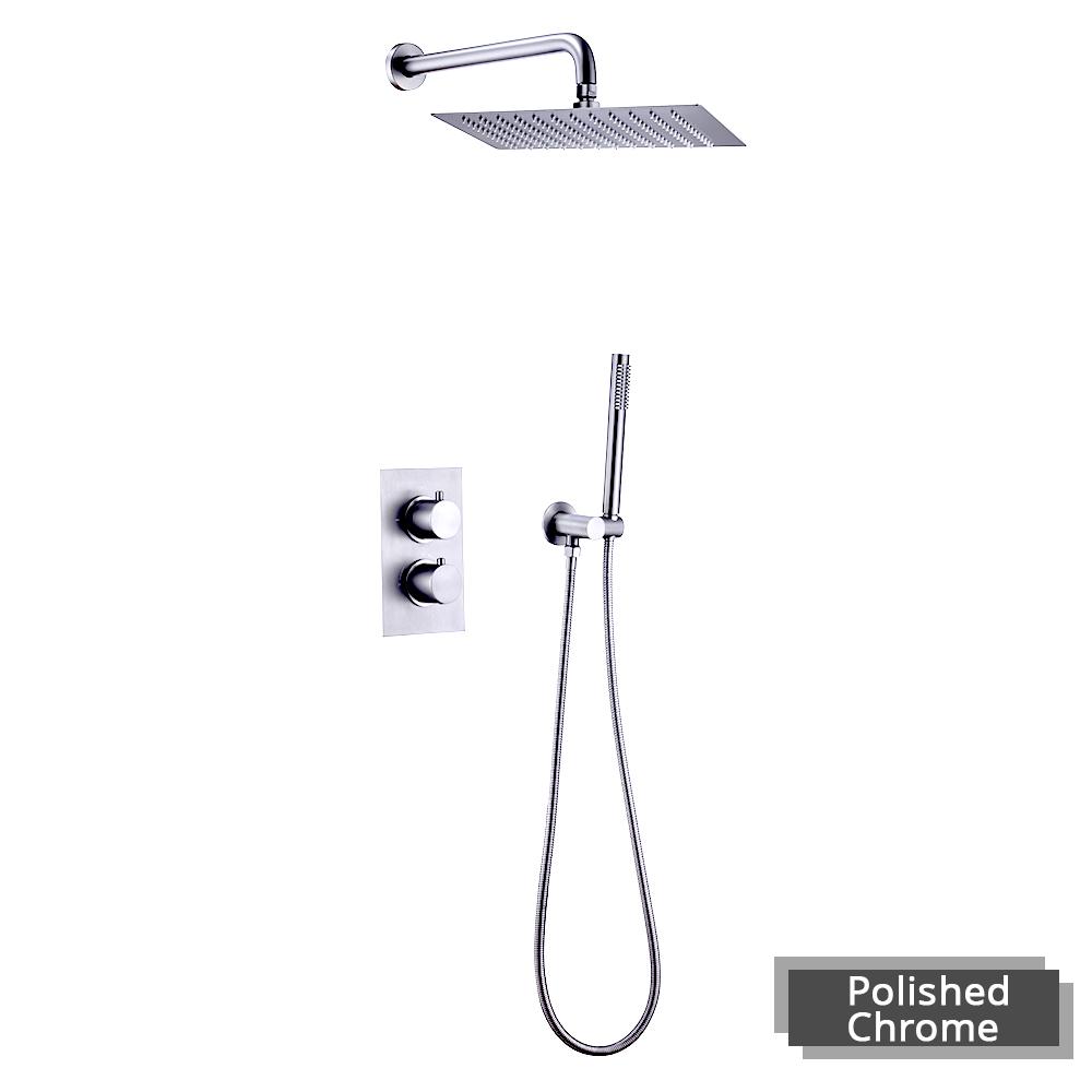 

Термостатический смеситель Gunmetal, набор переключателей для ванны, 8-12 квадратных лейка для душа с эффектом дождя, комбинированный смеситель для ванной комнаты, настенный кран 8 inch