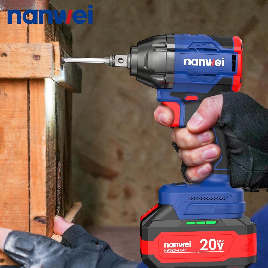 NANWEI 350 Nm Electric Impact Wrench Chuck Diameter 1/2, Maximum Speed 2450 rpm