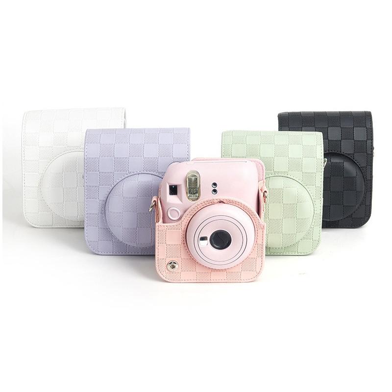 [Film Lab] Instax Mini 12 PU Leather Camera Case Soft Protective Case with Strap CAA45
