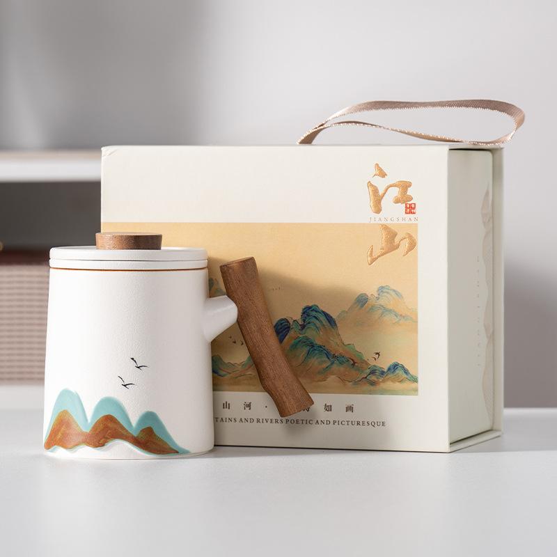 

Высококлассный подарочный бизнес-набор Легкая роскошь офисная чашка для воды Лидер Гочао отец учитель Подарок на Праздник середины осени