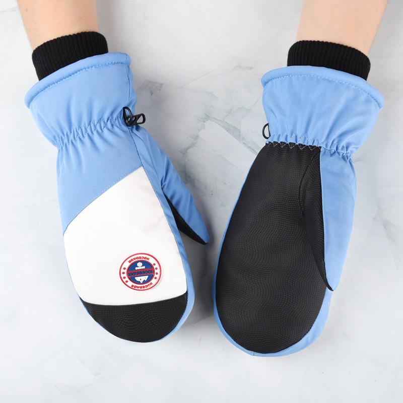 2024 Women's Waterproof Ski Mittens, Fleece-Lined, Warm & Cute, Fingerless for Cycling & Snowboarding