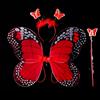 Kids Butterfly Wings Set Headband Wand Halloween Party Costume Children Fairy Props Christmas Photography Props