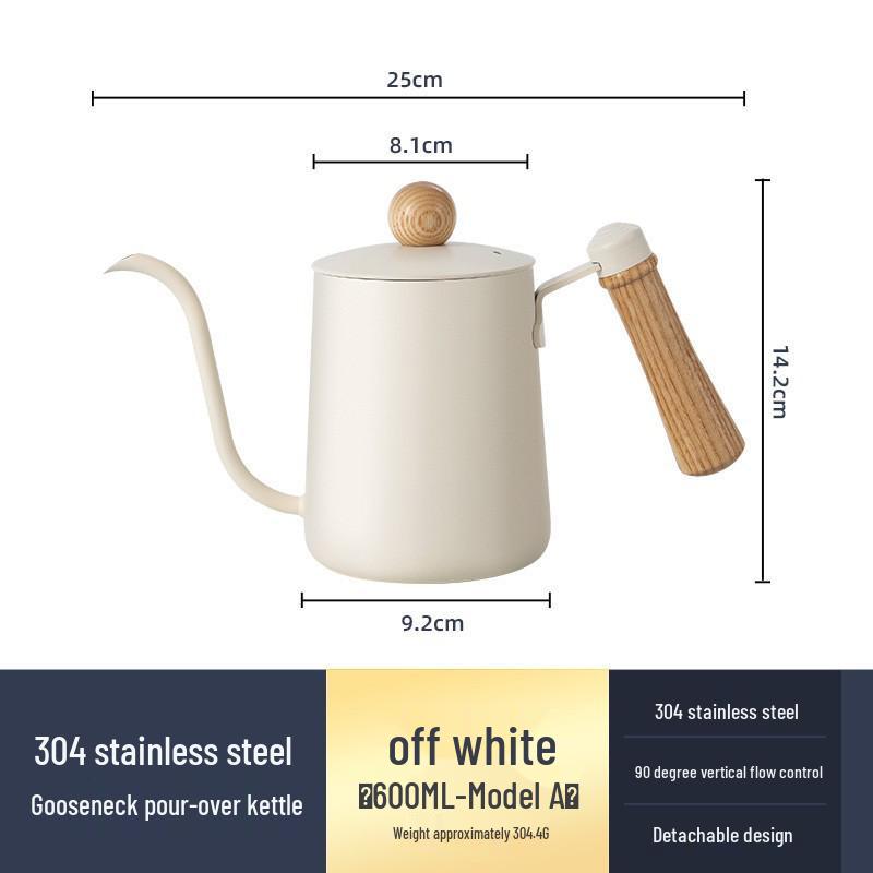 304 Stainless Steel Coffee Hand Brewer with Hanging Ear and Long Spout.