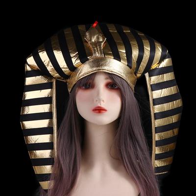 Snake Head Halloween Pharaoh Hat Headpiece Egyptian King Hat Funny   Dressing Up Props