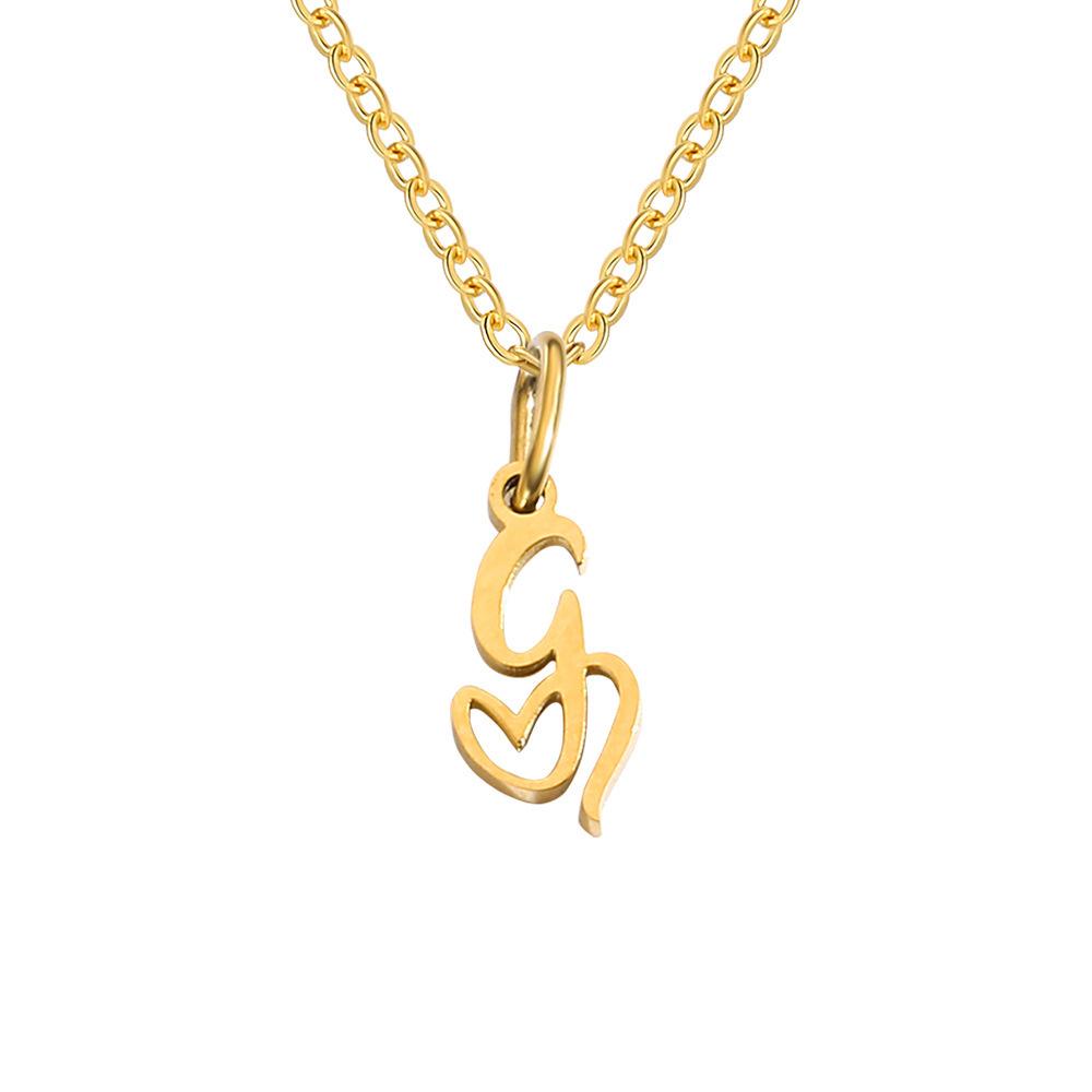 St. Delan Versatile 26-Letter Stainless Steel DIY Necklace Pendant