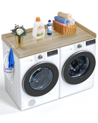 Washer Dryer Countertop, 54" X 27" Wooden Washer and Dryer Countertop
