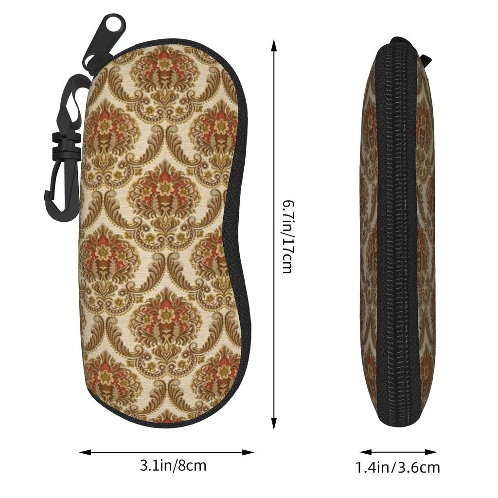 Golden Medallion Baroque Accessories Glasses Case for Girls Protective Zipper Glasses Storage Box Ins Eyewear Container
