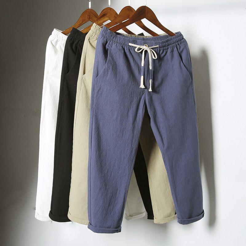 

Straight Leg Harem Pants Pencil Sweatpants Straight Ankle-Tied Sweatpants E 3XL