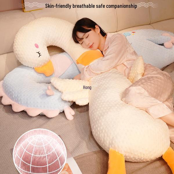 Adorable Mother and Baby Goose Velvet Plush Bedtime Doll Gift