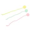 3Pcs Cat Plush Ball Interactive Cat Fuzzy Chew Balls with Bells for Indoor Cats Kitten Pure Color