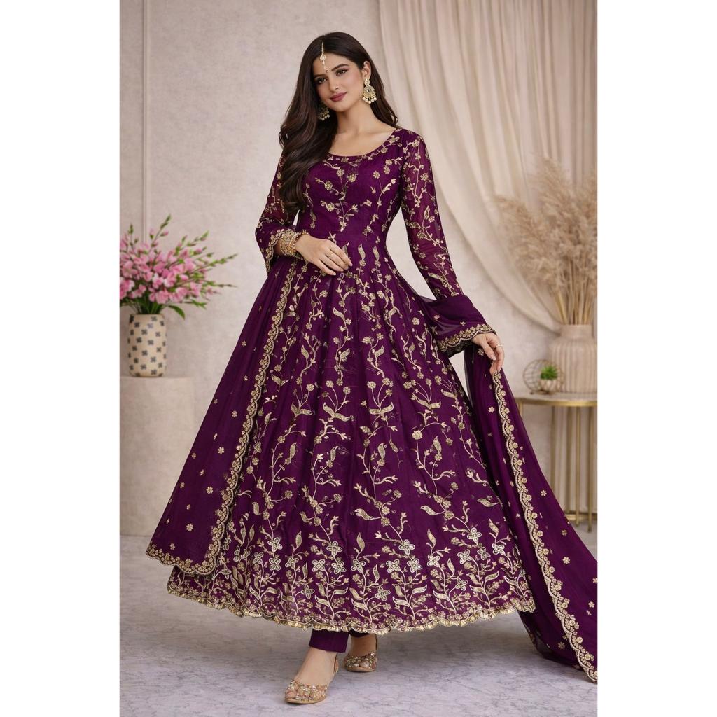 Indischer Pakistani Designer Anarkali Anzug Hochzeitsfeier Kleidung Ethnisch Salwar Kameez