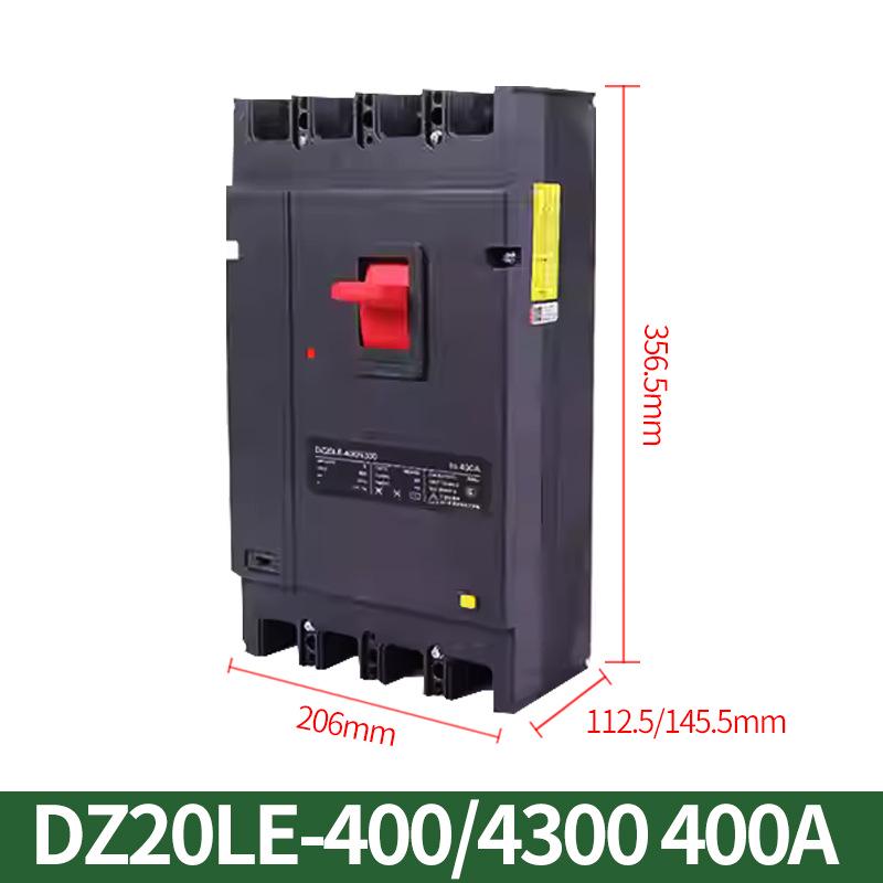 DELIXI DZ20L-400 350A/400A 4P RCD Circuit Breaker Air Switch