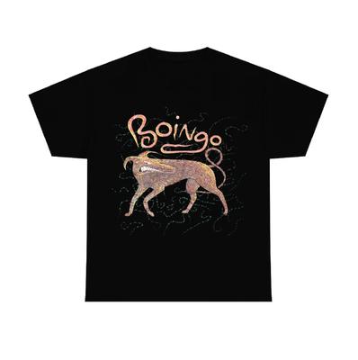 Rzadki T-shirt Bawełniany Zespół Oingo Boingo 1990 Prezent Dla Fana Czarny 100% Bawełna Koszulka Męskie Koszulki Top