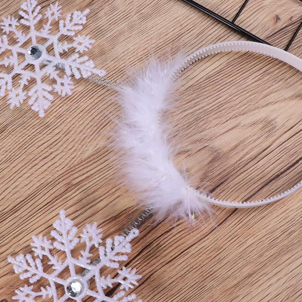 Christmas Headband 6pcs Christmas Decorative Headband Adorable Hair Bands Cute Snowflake Hair Hoops Snowflake Headdress Birthday Favors Halloween
