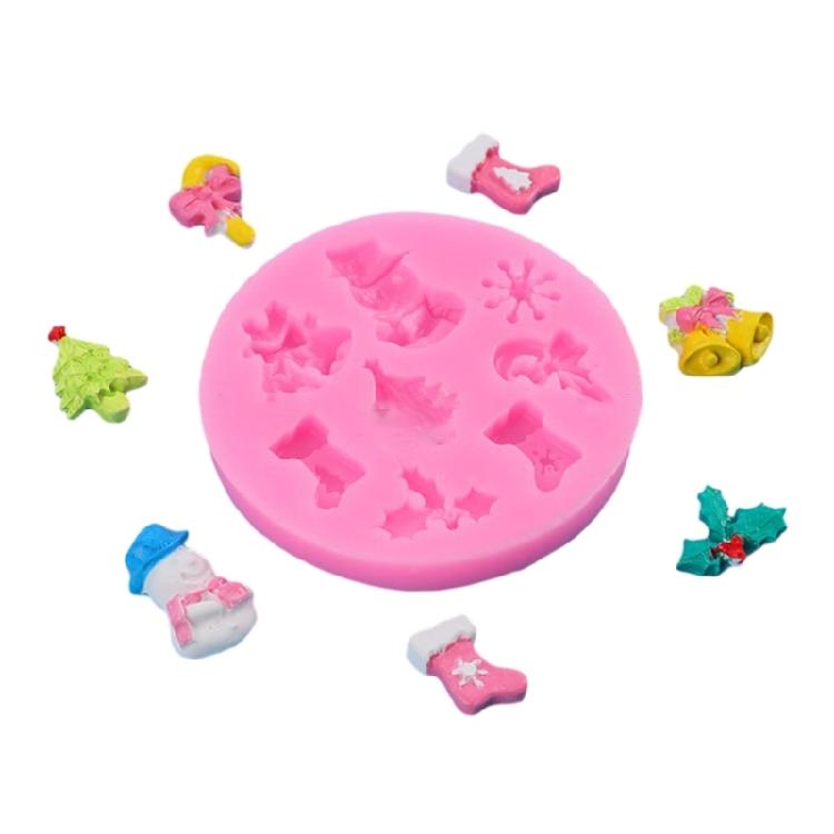 Candy Tree Hat Socks Silicone Mold Fondant Mold Christmas Baking DIY Supplies