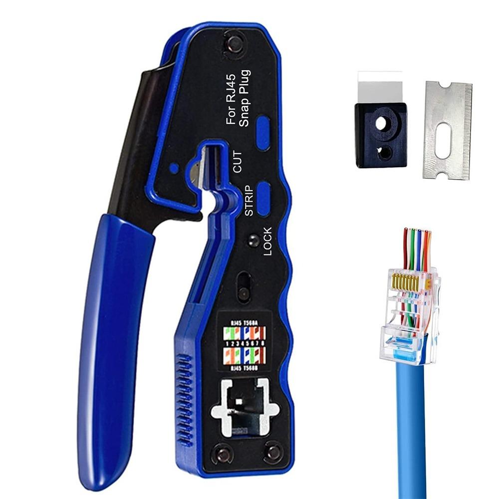 

Stripping Function Network Crimping Tool Wire Stripper Tools Network Cable Production синий