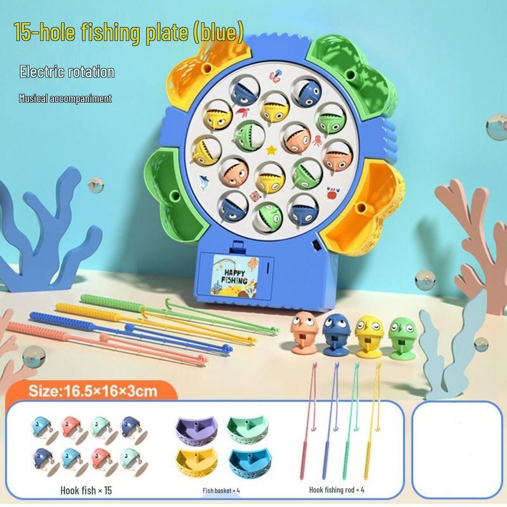 Early Education Electric Fishing Toy for Ages 1-3: Intelligence Development Gift for Boys and Girls