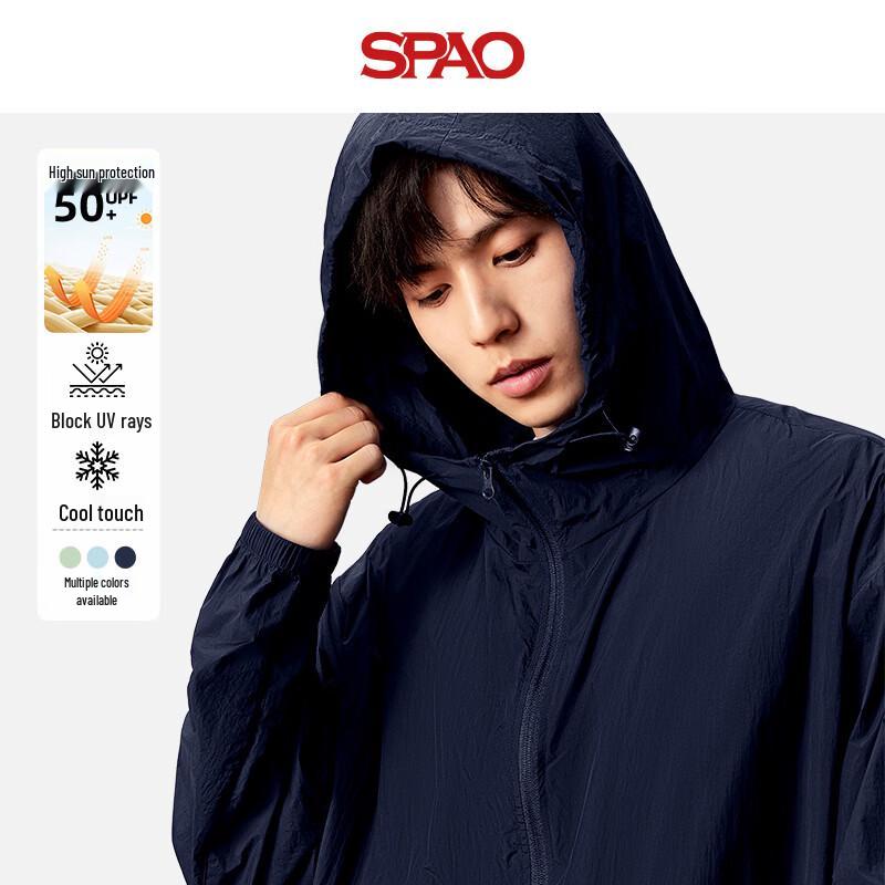 SPAO Men s UPF50+ Hooded Ice Silk Sun Protection Jacket XL