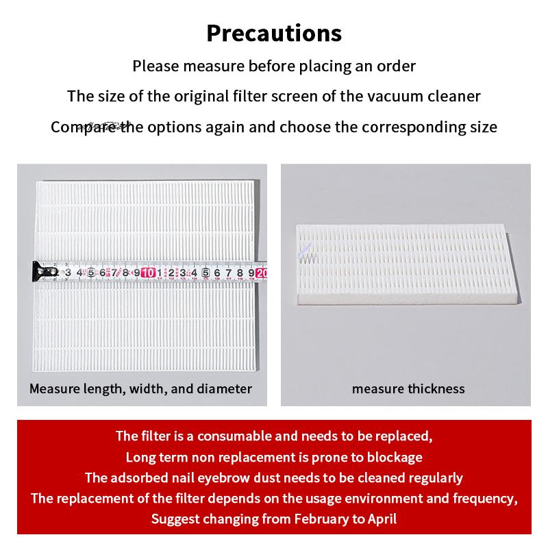 Brushless Nail Dust Extractor Filter - Replacement Filter for Nail Vacuum Cleaner Manicure Screen Plate Nail Dust Collector