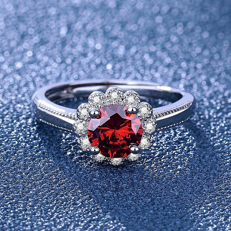 

Новое Подсолнух Оранжевый Циркон Цвет Сокровище Открытое Кольцо Темперамент Ожерелье Подвеска Серьги adjustable