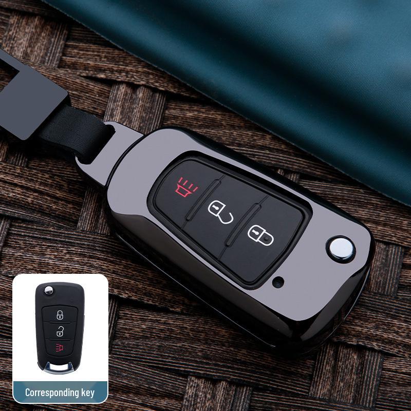 Compatible Key Cover for Great Wall Haval H6, H2S, M6, Sport Edition, H7, H4, F7X, H8, H9 - Snap Button Shell