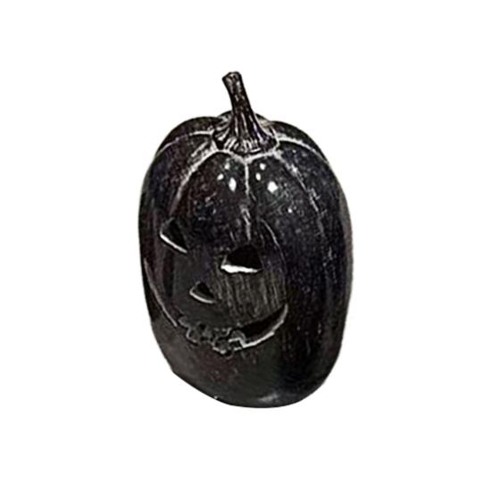 Halloween Gresskarfigur Håndskåret Resin Gresskarstatue Håndlaget Borddekorasjon til Hjem Veranda Inngangsdør Peishylle Romdekor