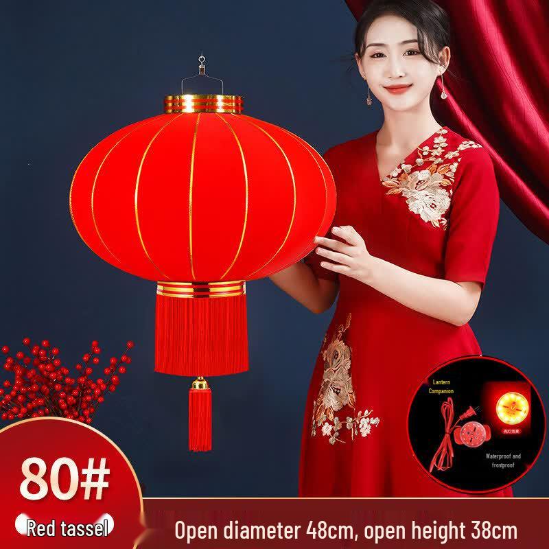 Chinese New Year Flannel Red Lantern