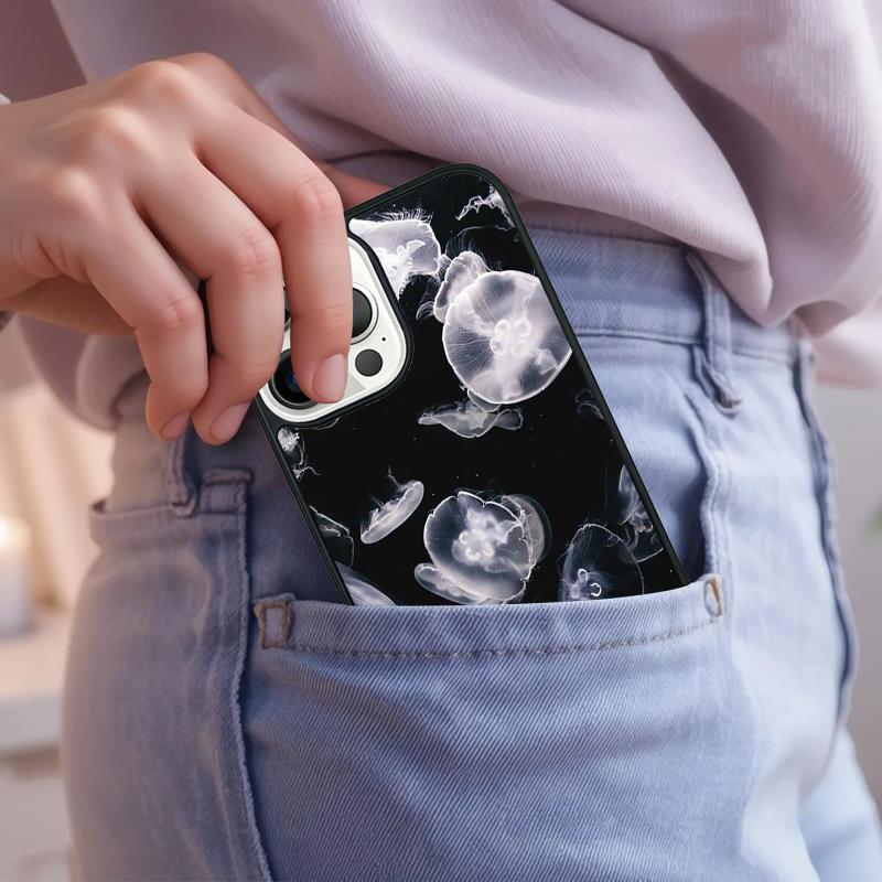 Jellyfish Phone Case For iPhone 17 Air 15 16e 14 13 Pro Max Coque 12 11 Pro Max PLUS cover