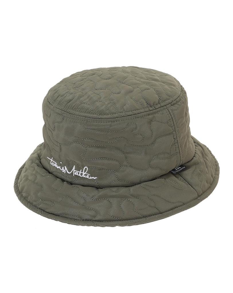 [TravisMathew] Women's Warm Bucket Hat (Quilted Pattern, with Slip-on: Stretchable)  Golf Hat  7AK920 Dark Olive OS