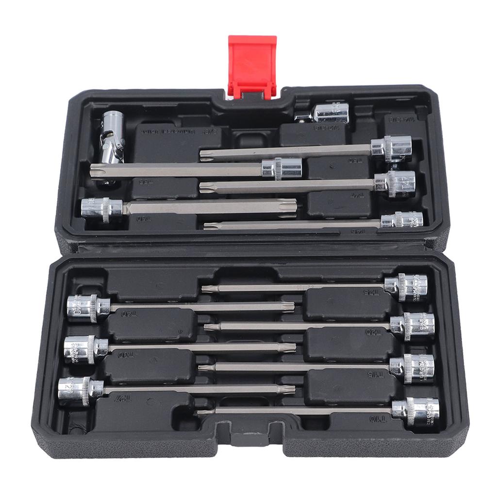 15PCS Set Long Hex Bit Socket Set S2 Alloy Steel Extra Hard 38 Inch Extended Hex Wrench Set