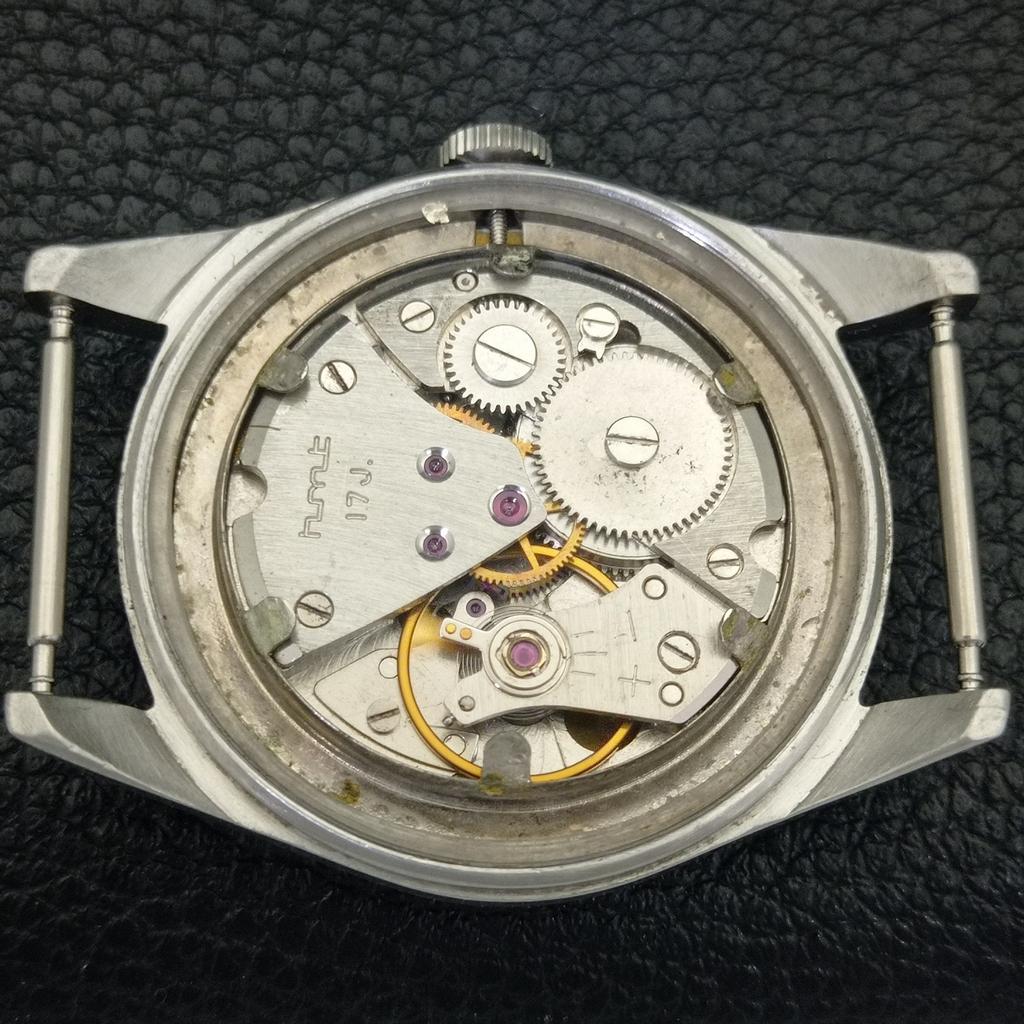 HAND-WINDING VINTAGE HMT INDIAN MENS ROMAN FIGURE WHITE DIAL WATCH A702852-1