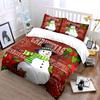 Snowman and Christmas Flowers Bedding Duvet Cover Set Duvet Cover Pillowcases  (1*Duvet Cover 2*Pillowcases, Without Duvet Insert)