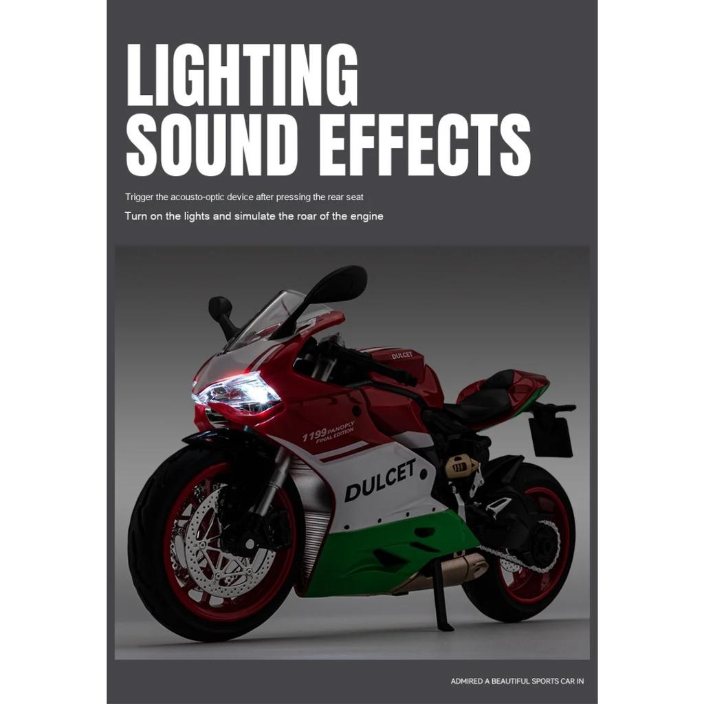 1/12 Metal Die Cast Ducati 1199 Panigale S Motorcycle Model with Display Base Collection Home Ornament Boy Gift