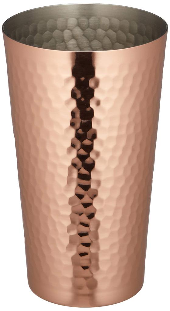 Shinkoukinzoku Hammered Tumbler, Medium, Copper 100, S-502, Dimensions: 7mm diameter x 12cm high, Bronze