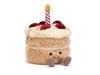 Jouet en peluche - jellycat - amuseable birthday cake - 12 cm x 12 cm x 16 cm - mixte - intérieur