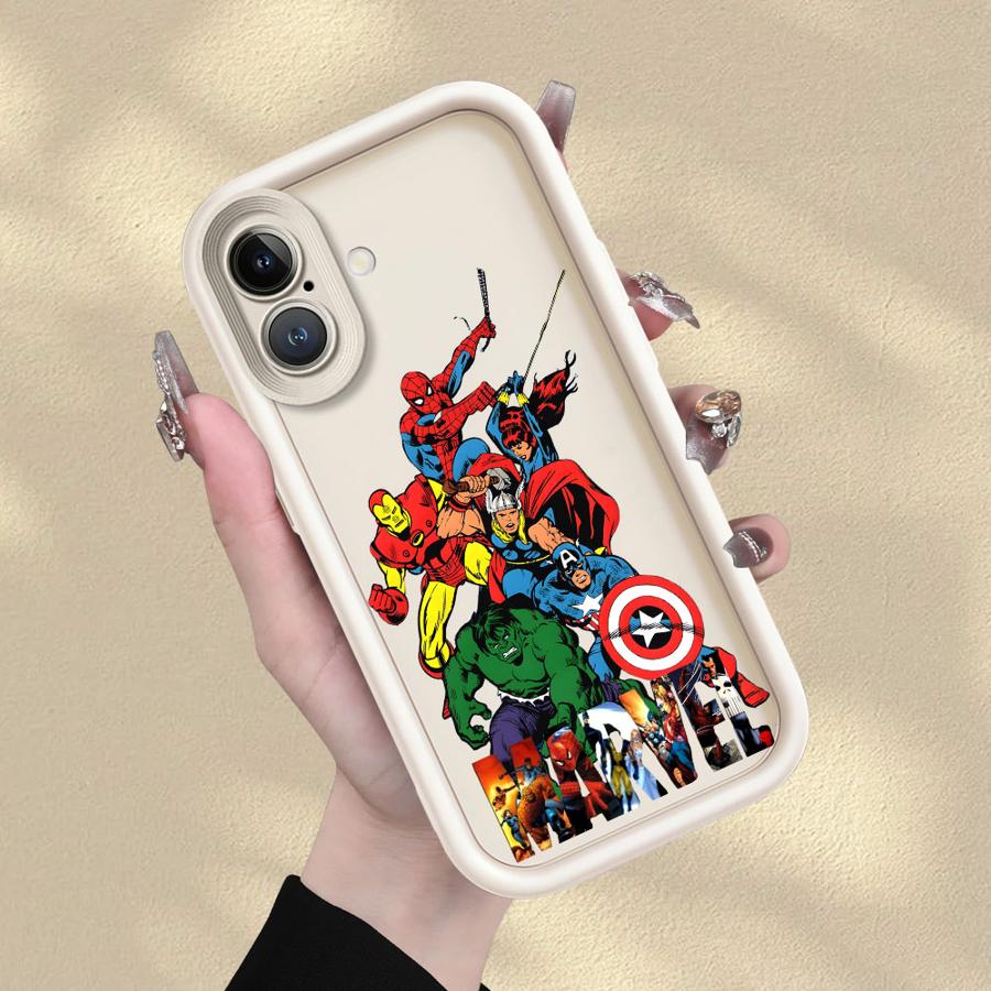 Hülle für iPhone 17 Air XR 15 16 14 Plus 13 12 11 Pro Max XS Max 16e Weiche Schale Marvel S Spider-Man Und Hulk