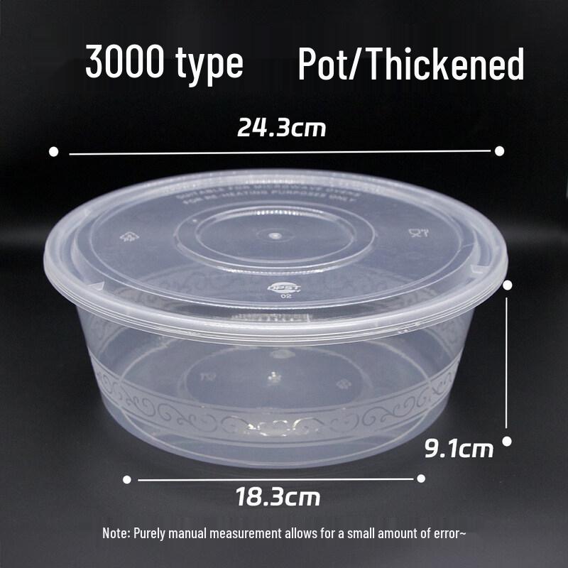 Disposable Round Plastic Meal Box