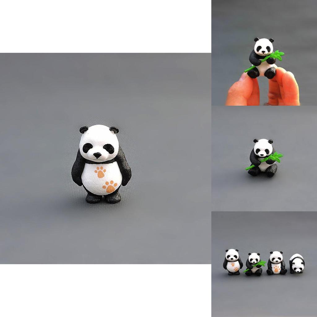 Adorable 4pcs/set Lovely Mini Panda Action Figure Collection Toys For All Ages