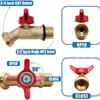 3/4inch GHT Outlet x NPT Inlet Brass Faucet Ball Valves High Flows Water Spigot Garden Hose Adapter Water Pipe Fitting