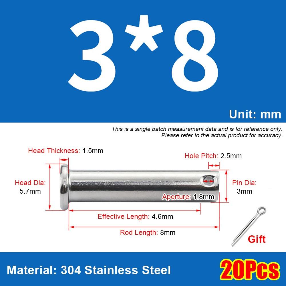1Set M3 Positioning Pin Cylindrical Plug Pin Set New Pin Shaft Cotter