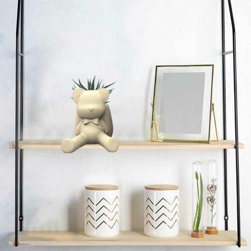 Betonové formy Formy na květináče Medvěd s taškou Tvarované Ručně vyráběné Silikonové formy Silikonový materiál pro DIY Květináč Váza