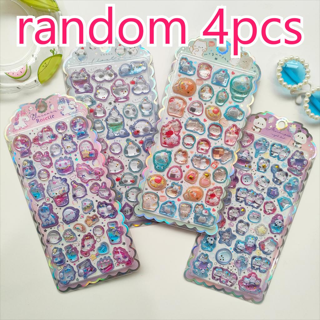 New Kids Reward 3D Relief Stickers - Japanese Cute Cartoon Crystal Gem Diamond Decals for DIY Journal Crafts & Gift Presents